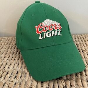 NWOT ACME Coors Light Beer Adjustable Hat Baseball Cap Green W/ Embroidered Logo